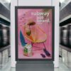 Backlit Film 10 Backlit Film 001 subway billboard mockup psd